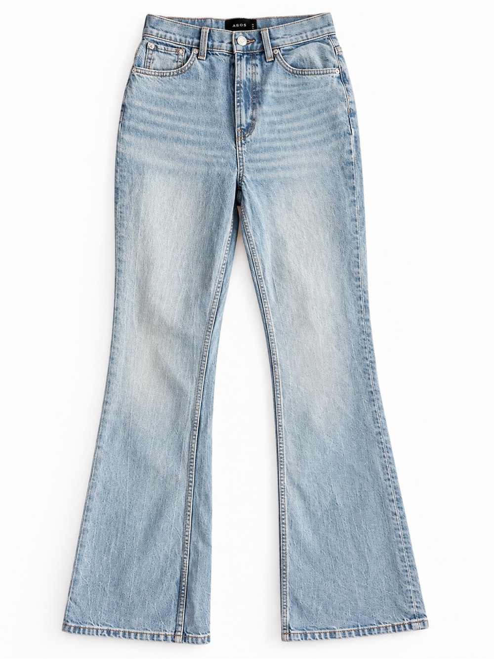 ASOS Pale Blue Flared High-Rise Jeans